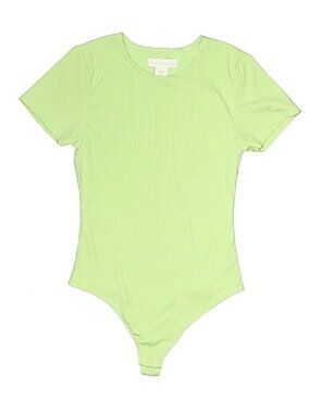 House of Harlow 1960 Pastel Green Ribbed Tee Shirt Bodysuit Size S